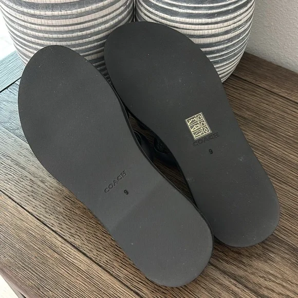 Coach Black Georgie Slide Sandals Size 9 NWOT - Picture 5 of 5